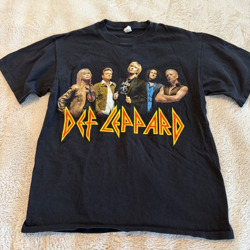 Def Leppard 2007 Tour T-Shirt Mens M Anvil Band Tee Rock Graphic Vtg